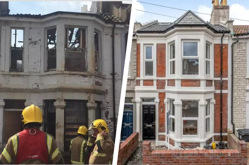 A house in Pearl Street, Bedminster, which was gutted by fire in 2021, has been transformed in a stunning rebuild