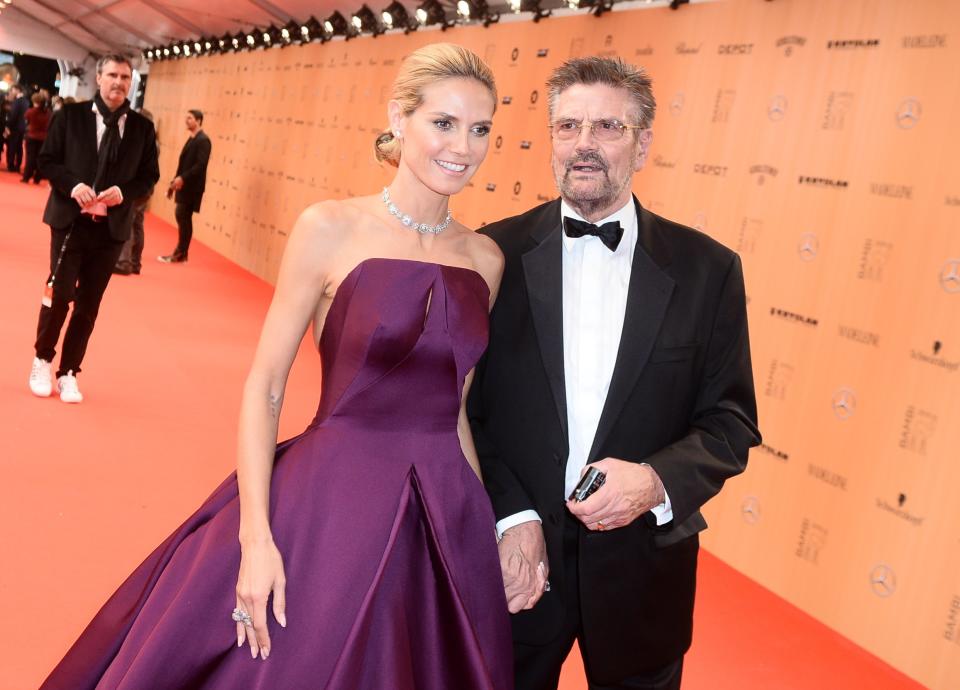 Heidi Klum mit ihrem Vater Günther Klum. - Copyright: picture alliance / dpa | Gregor Fischer