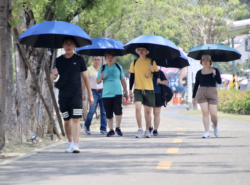 中央氣象局針對4縣市發布高溫特報。資料照片：中央社