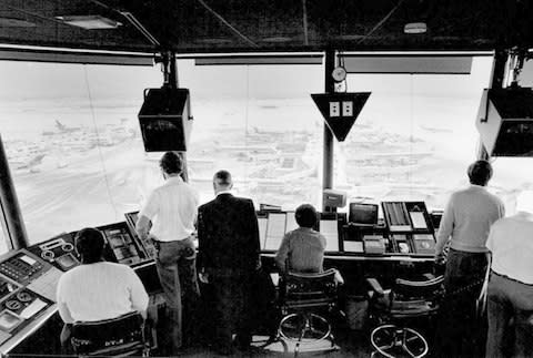 The tower in use during the airport's heyday. - Credit: Getty