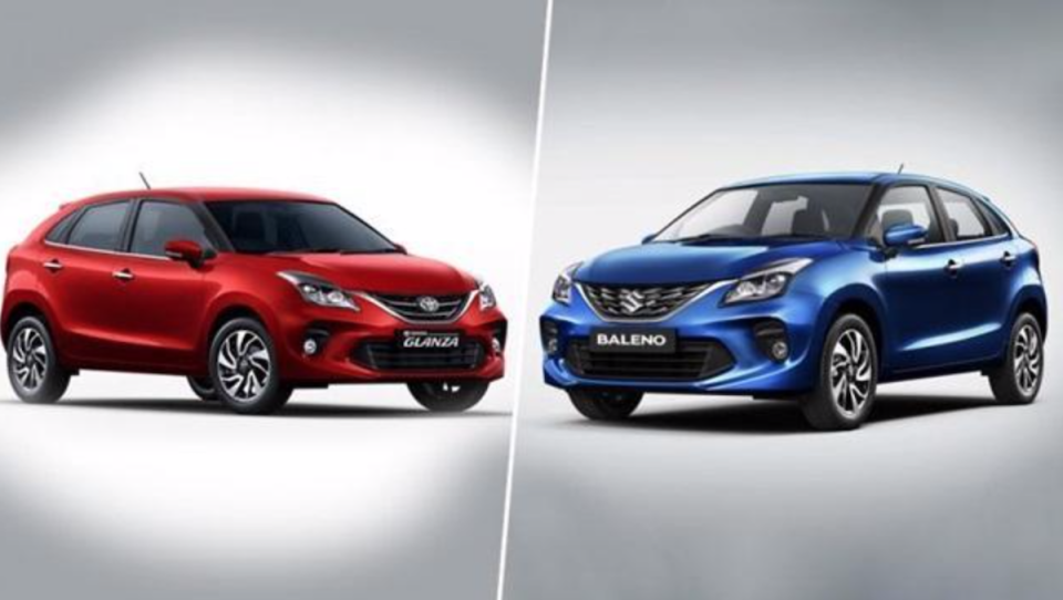 左為 Toyota Glanza、右為 Suzuki Baleno，是雙方新車交流第一個計劃。