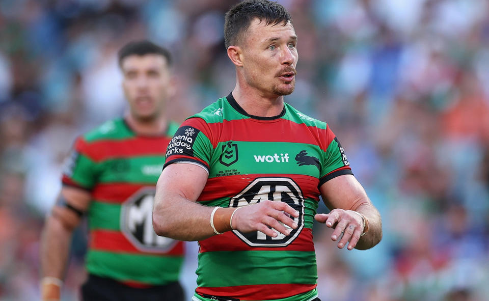 Damien Cook, pictured here during the Rabbitohs' clash with the Warriors.