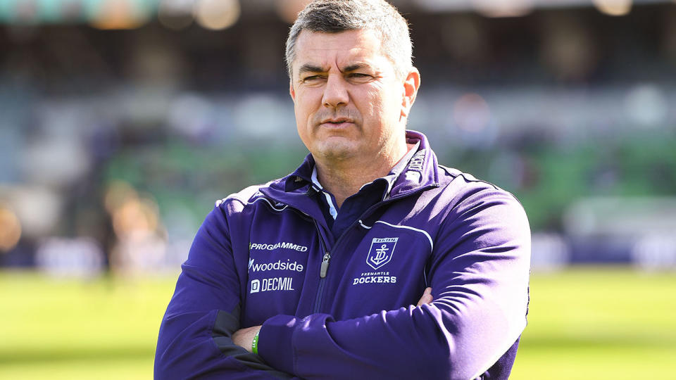 Peter Sumich, pictured here in 2016 with the Fremantle Dockers.