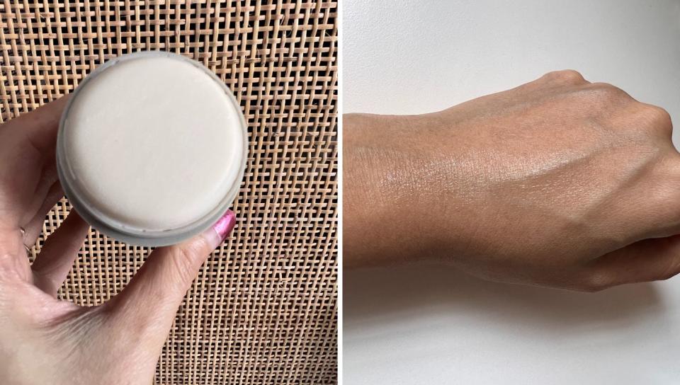 The creamy texture of this Salt & Stone deodorant glides on smoothly on my skin. (PHOTO: Reta Lee/Yahoo Life Singapore)