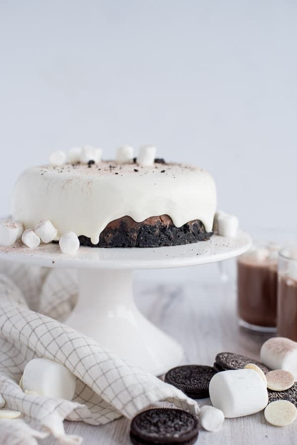 Instant Pot Hot Chocolate Cheesecake With Marshmallow Ganache