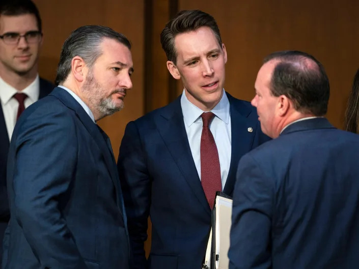 Ted Cruz, Josh Hawley and Mike Lee