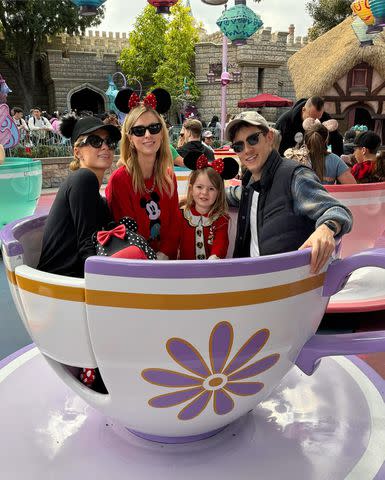 <p>Paris Hilton/Instagram</p> Paris Hilton and her family enjoy the Mad Tea Party ride at Disneyland.