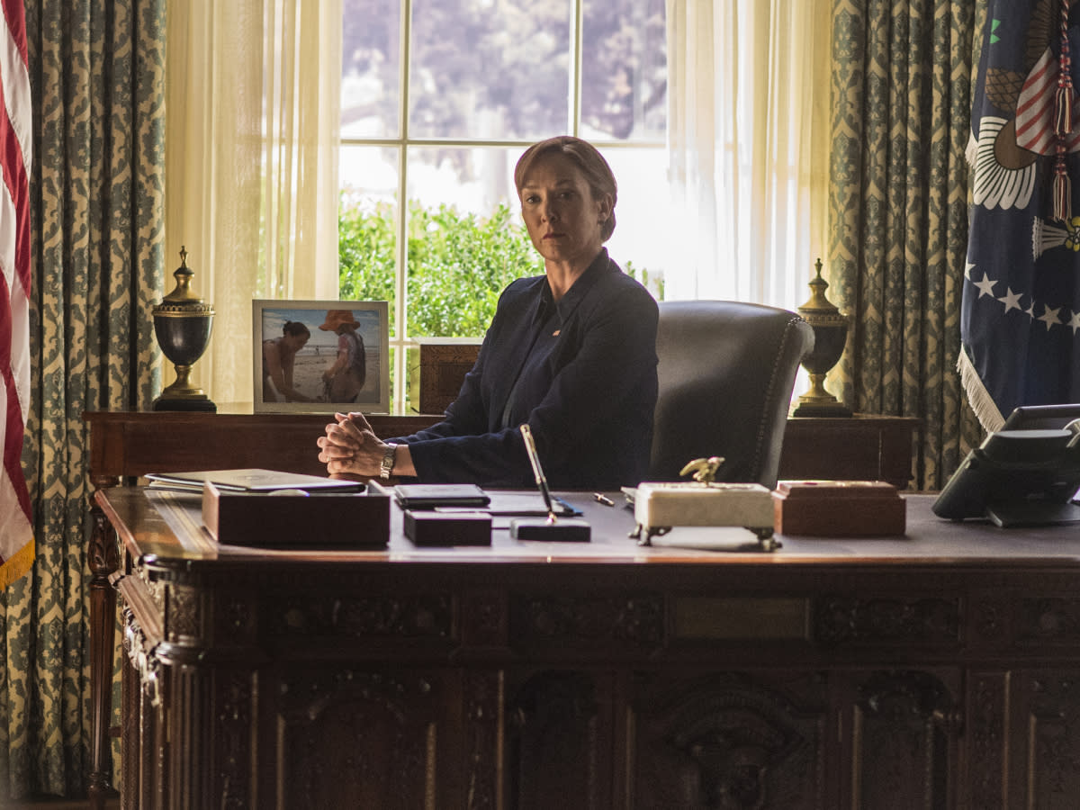 Elizabeth Marvel as President Elizabeth Keane in “Homeland.” (Photo: Jacob Coppage/Showtime)