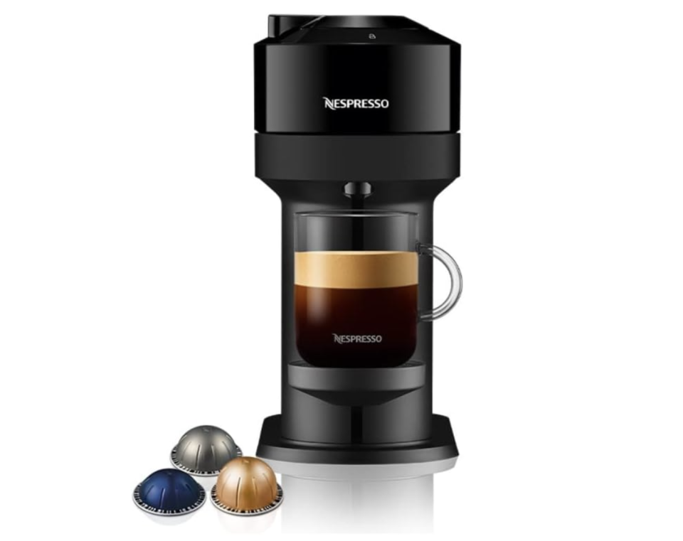 Nespresso Vertuo Next Coffee Machine, Glossy Black. (PHOTO: Amazon)