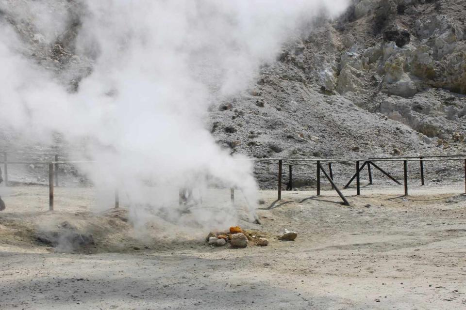 <p>Getty</p> Pozzuoli, the super active volcano of the Campi Flegrei. Italy