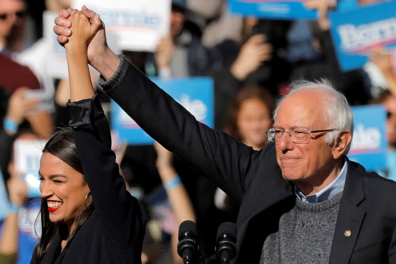 FILE PHOTO: "Bernie's Back" rally at Queensbridge Park in the Queens Borough of New York City