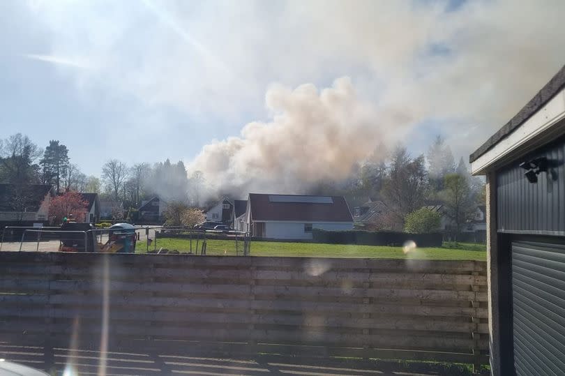 Thick plumes of smoke could be seen for miles over Dunblane, Perthshire -Credit:Ed Stewart