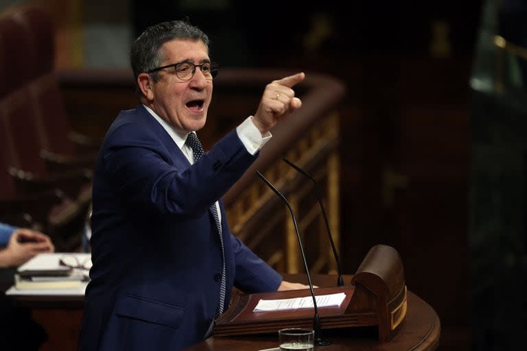 Patxi Lopez durante la sesión del Congreso