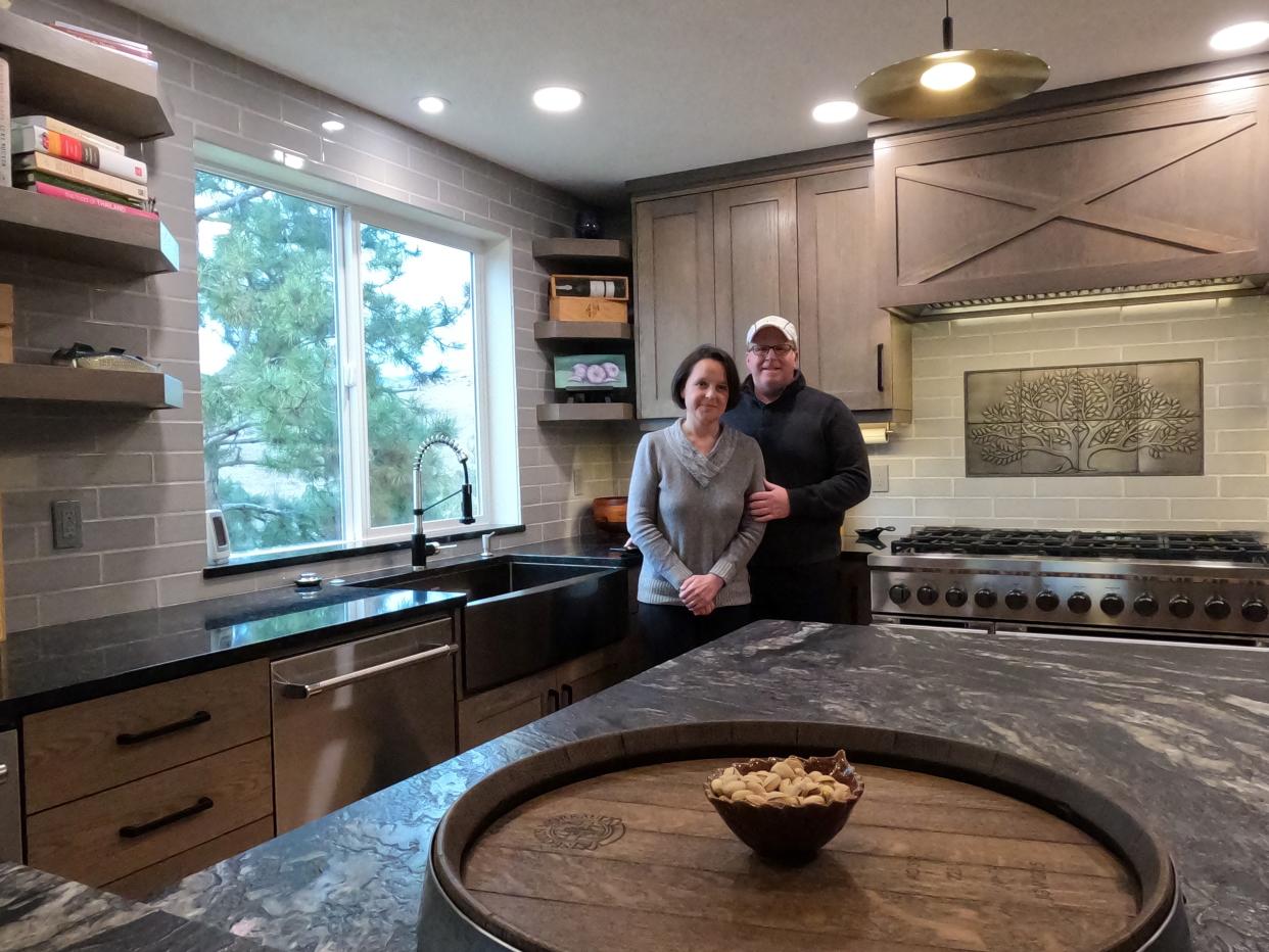 Jerry and Christine Otto in their remodeled kitchen in Boise, Idaho.