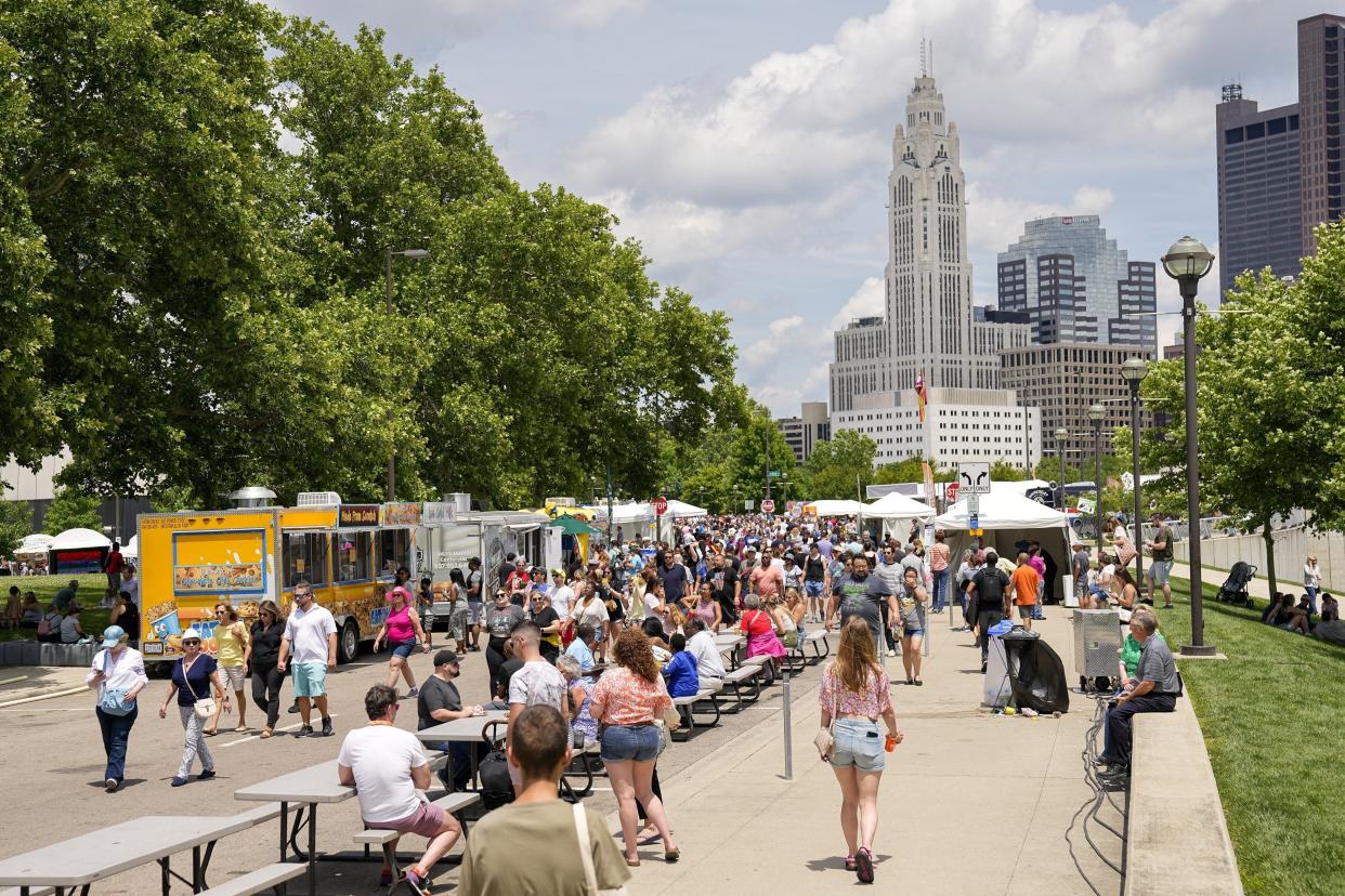 Thousands of attendees flock Downtown for the Columbus Arts Festival, which featured more than 200 artists and plenty of food and drink vendors along the Scioto Mile.