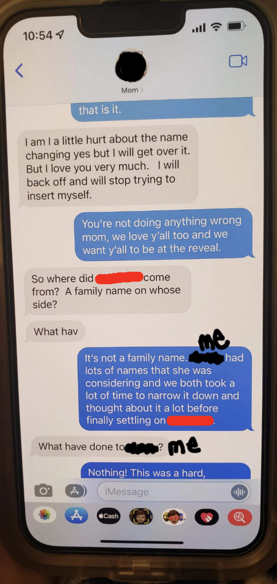 Mom making son and daughter-in-law feel bad about baby name