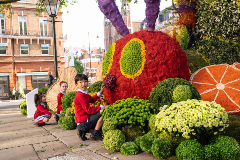 large floral display in london for chelsea in bloom