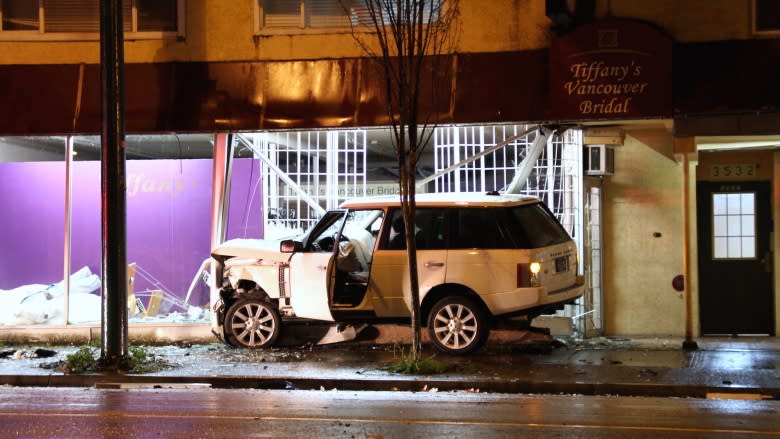 SUV smashes into Vancouver bridal store