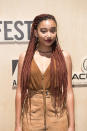 <p>Amandla Stenberg arrives at the Sundance Next Fest premiere of <em>Morris From America</em> on Aug. 13, 2016, in Los Angeles. (Photo: Emma McIntyre/Getty Images) </p>