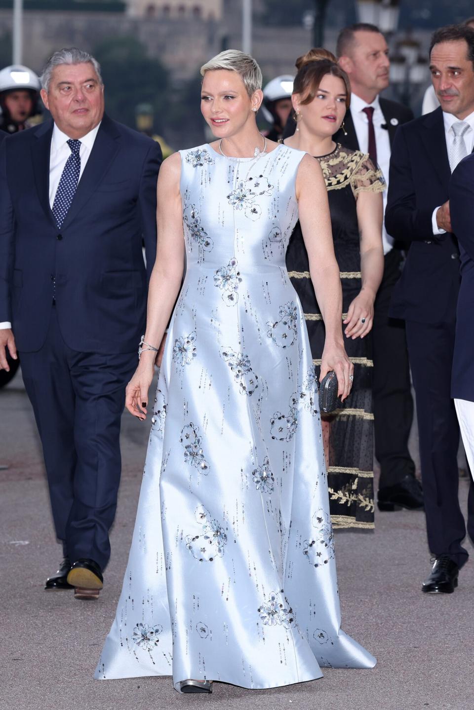 Princess Charlene of Monaco and Camille Gottlieb attend the 73rd Monaco Red Cross Ball Gala on July 18, 2022 in Monte-Carlo, Monaco.