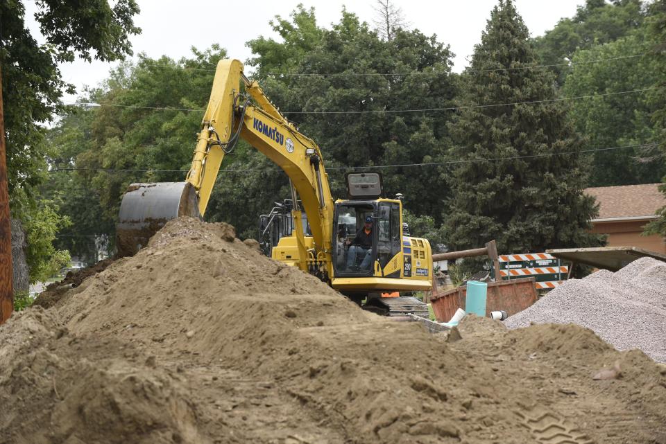 Multiple sewage backups on South Pleasant Street in Canton were caused by old infrastructure that couldn’t handle the large amounts of water entering its system after the flooding in June.