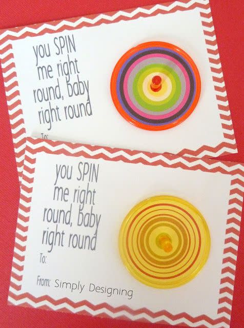 spinning top valentines diy valentines day cards