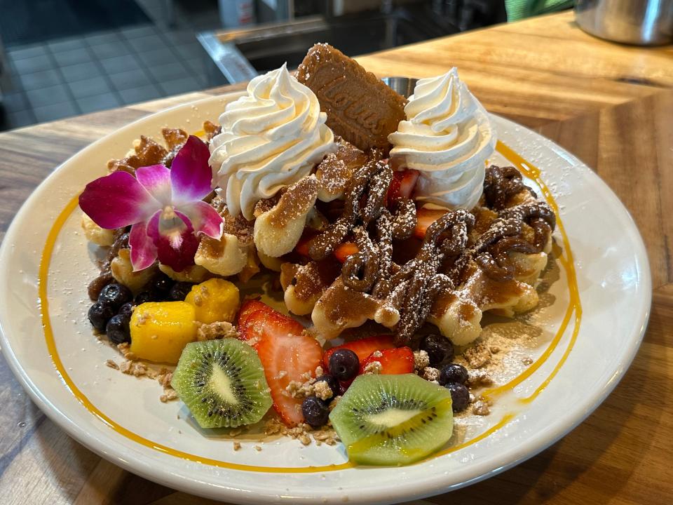 Nutella waffles are just one of the many items on the menu at Bistrology.