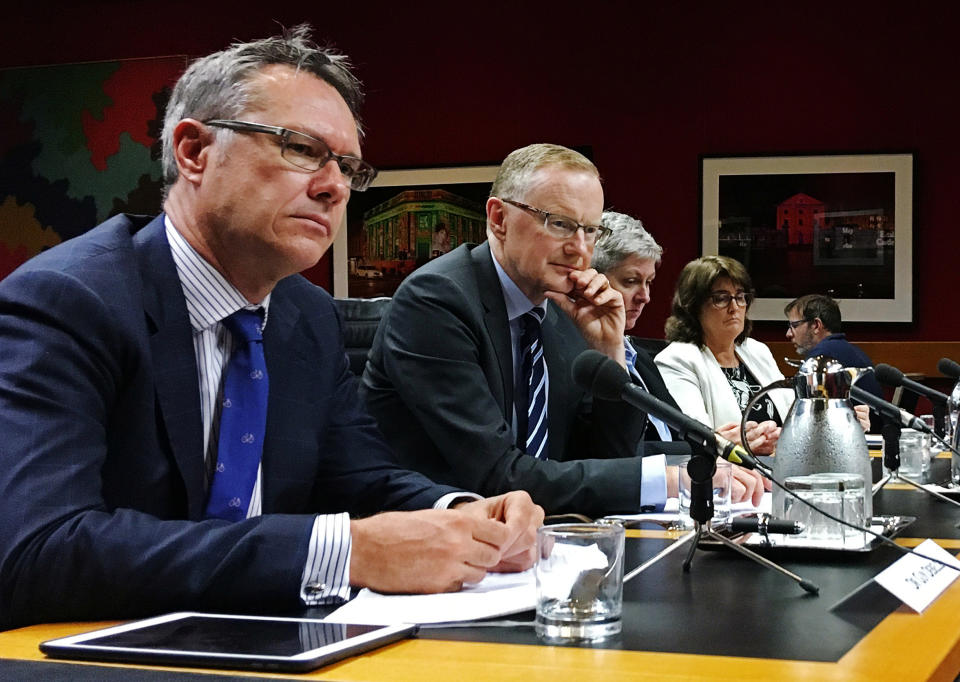 The Reserve Bank of Australia board speaks at a parliamentary committee hearing.