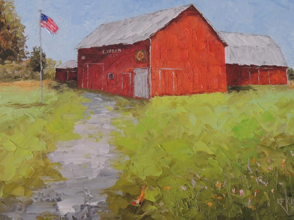 A barn paintings owned by Robert and Barb Libben was featured in a Rober Kroeger named ‘Henrich’s Heritage'.