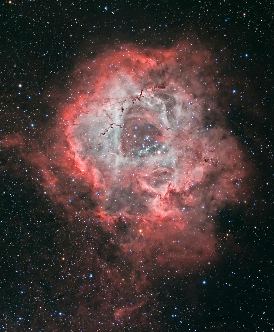 The photo of the Rosette Nebula by grandmother Jean Dean from her back garden. (SWNS/Jean Dean) 