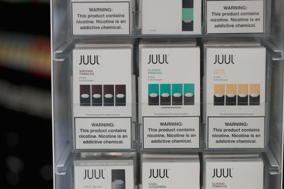 Juul Labs said Wednesday that it will not fight the Trump administration's proposal to ban flavored e-cigarettes. (Photo: Scott Olson via Getty Images)