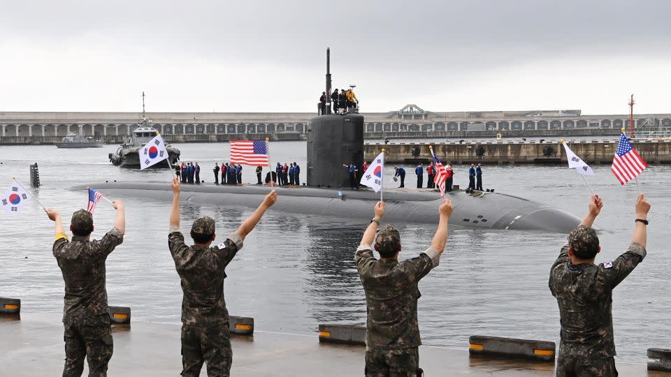 US nuclear powered attack submarine Annapolis has made a port call at Jeju Naval base on July 24, 2023, according to South Korean Navyís spokesperson Jang Do-young. - South Korean Defence Ministry