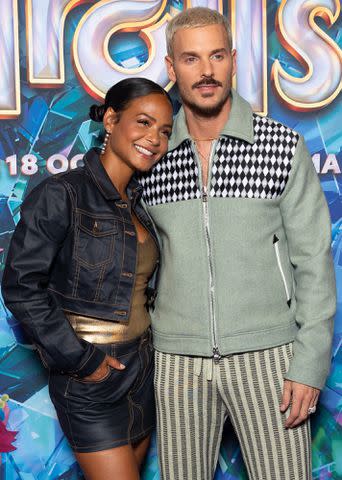 <p>Marc Piasecki/WireImage</p> Christina Milian and Matt Pokora attend the "Trolls 3" Premiere on October 11, 2023 in Paris, France.