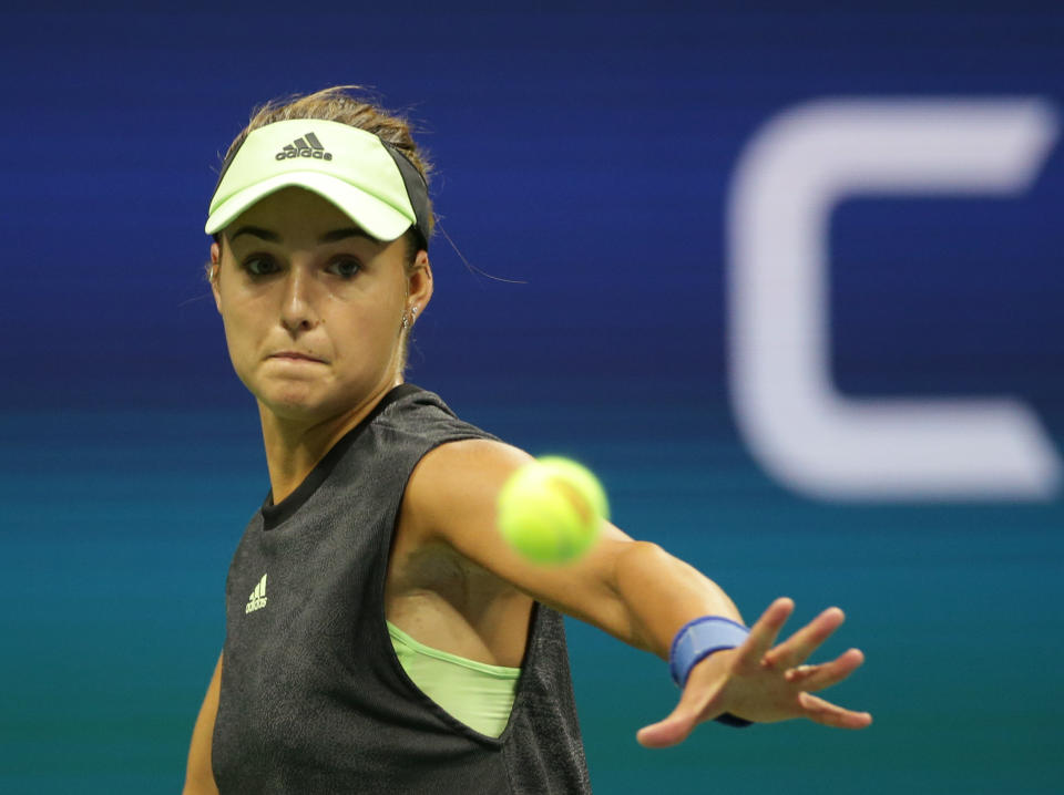 Anna Kalinskaya upset 2017 champion Sloane Stephens during the first round of the US Open on Tuesday. (Getty)