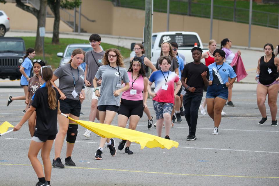 Scenes from Gibbs High School band camp in Knox County, TN on Thursday, July 27, 2023.