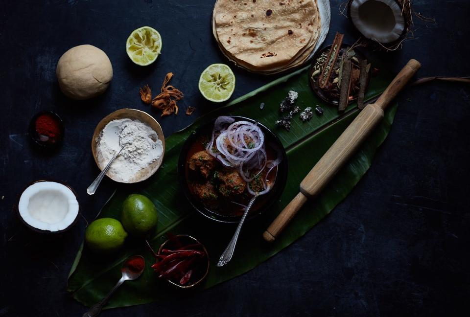Indian flavor elements: At Ela, chef Pushkar Marathe presents an assortment of small dishes and condiments, like chutneys and pickles, to make up one thali-style meal.