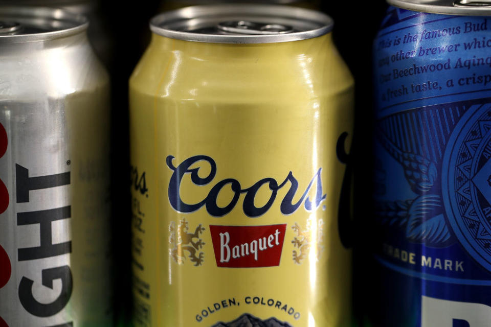 close up of a can of Coors