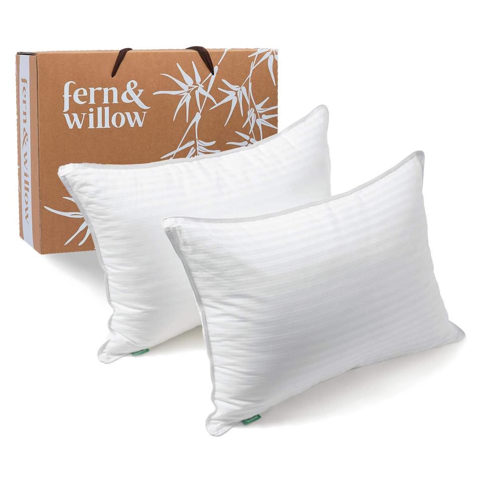 Fern and Willow Pillows for Sleeping Queen Size, 2 Pack