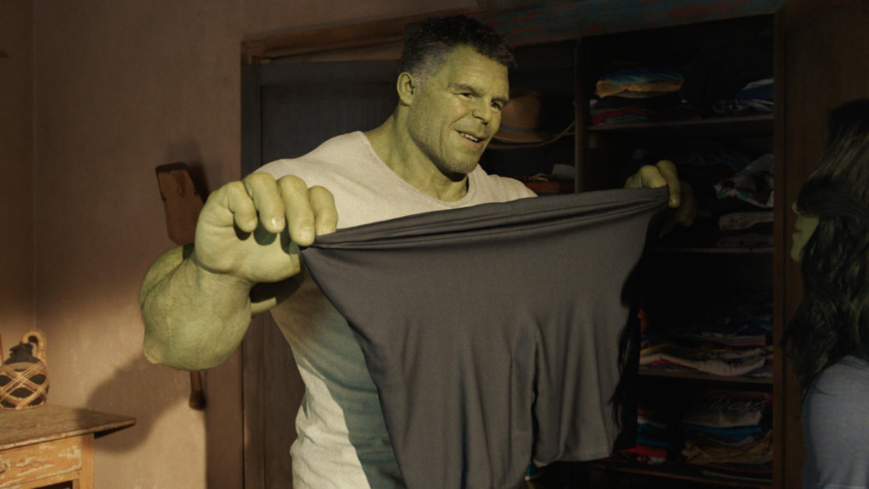 Mark Ruffalo returns to the role of Hulk/Bruce Banner in Disney+ series She-Hulk: Attorney at Law. (Marvel/Disney)