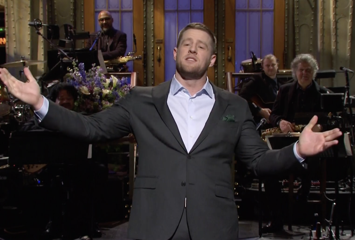 Xxx Snlin - Saturday Night Live recap: J.J. Watt aims to score with Super Bowl weekend  episode