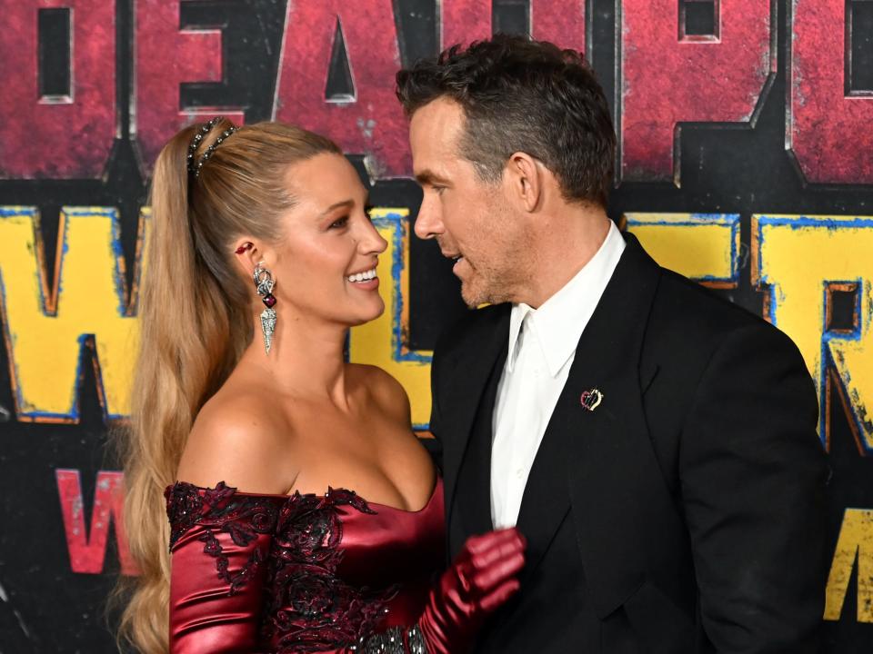 NEW YORK, NEW YORK - JULY 22: Blake Lively and Ryan Reynolds attend the Deadpool & Wolverine World Premiere at the David H. Koch Theater on July 22, 2024 in New York City.  (Photo by Noam Galai/Getty Images for Disney)