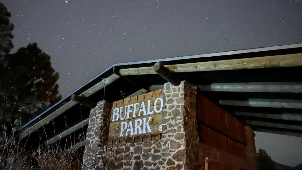 Stars illuminate dark skies over Buffalo Park in Flagstaff, Ariz.