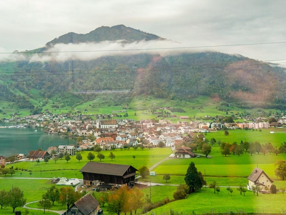 Views of Switzerland from a train window