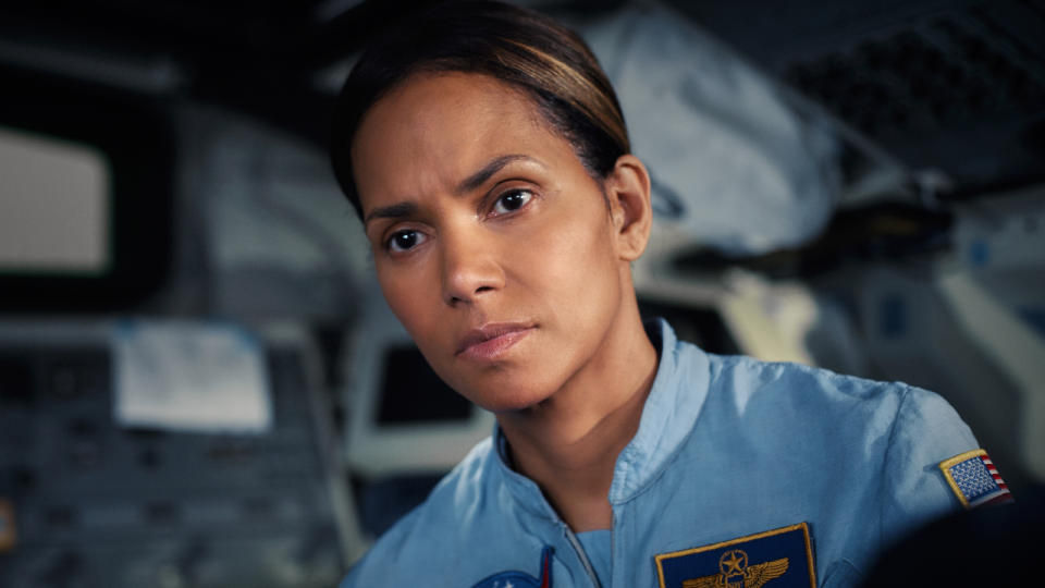 Halle Berry in her NASA spacesuit in Moonfall.