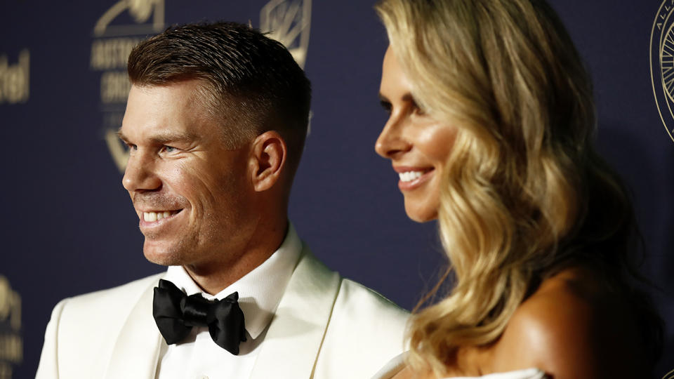 A week after winning his third Allan Border Medal, David Warner has opened up about how his wife, Candice, helped him curb his heavy-drinking ways. (Photo by Daniel Pockett/Getty Images)