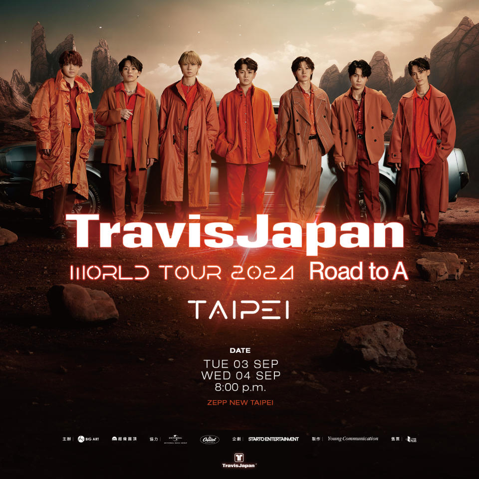 <strong>Travis Japan將來台演出，一次兩場。（圖／大鴻藝術BIG ART、超級圓頂SUPER DOME提供）</strong>