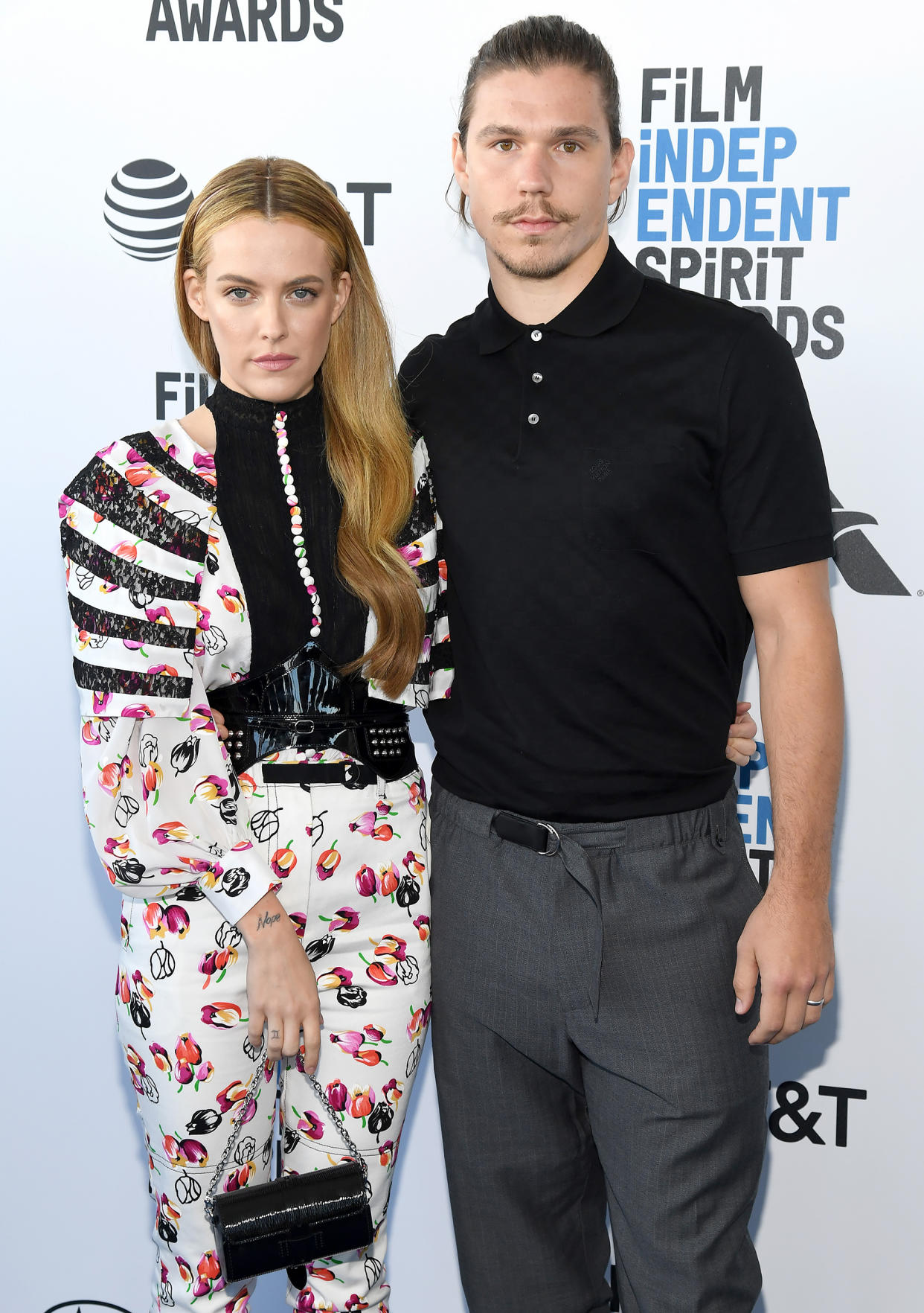 Riley Keough and Ben Smith-Petersen at the 2019 Film Independent Spirit Awards. (Kevin Mazur / Getty Images)