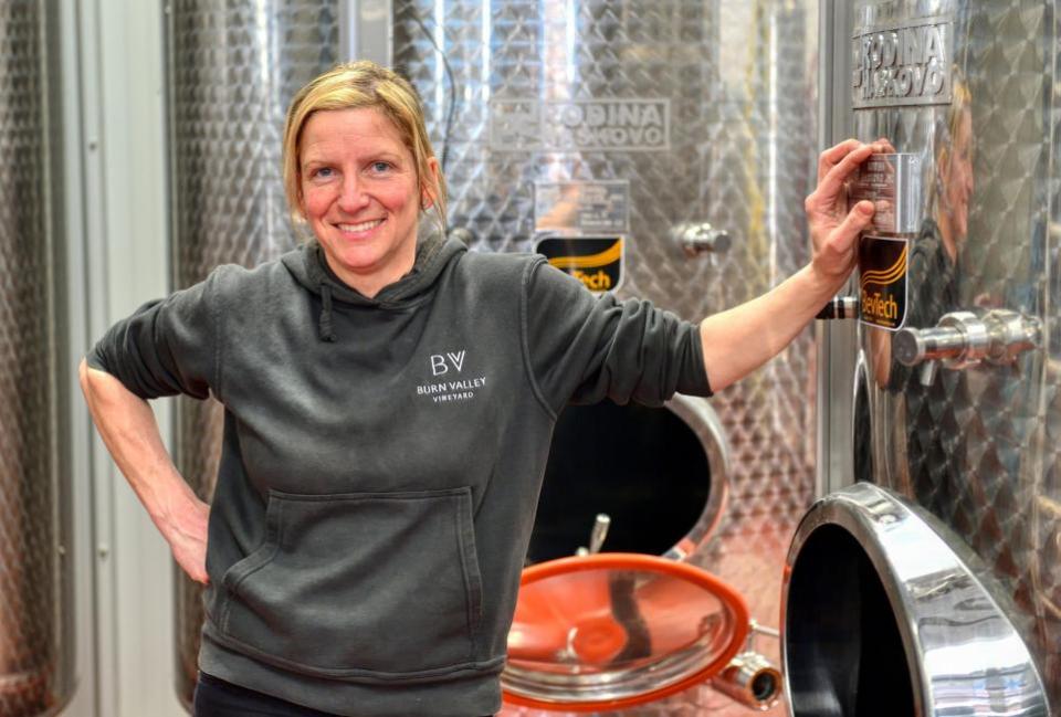 Eastern Daily Press: Laura Robinson in her winery near Burnham Market