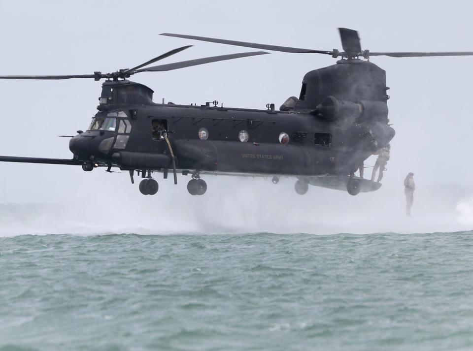 Army Special Forces combat diver training MH-47 helocast