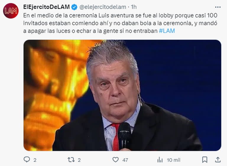 Todos los escándalos detrás de los Martín Fierro Latinos (Captura X/@elejercitodelam)